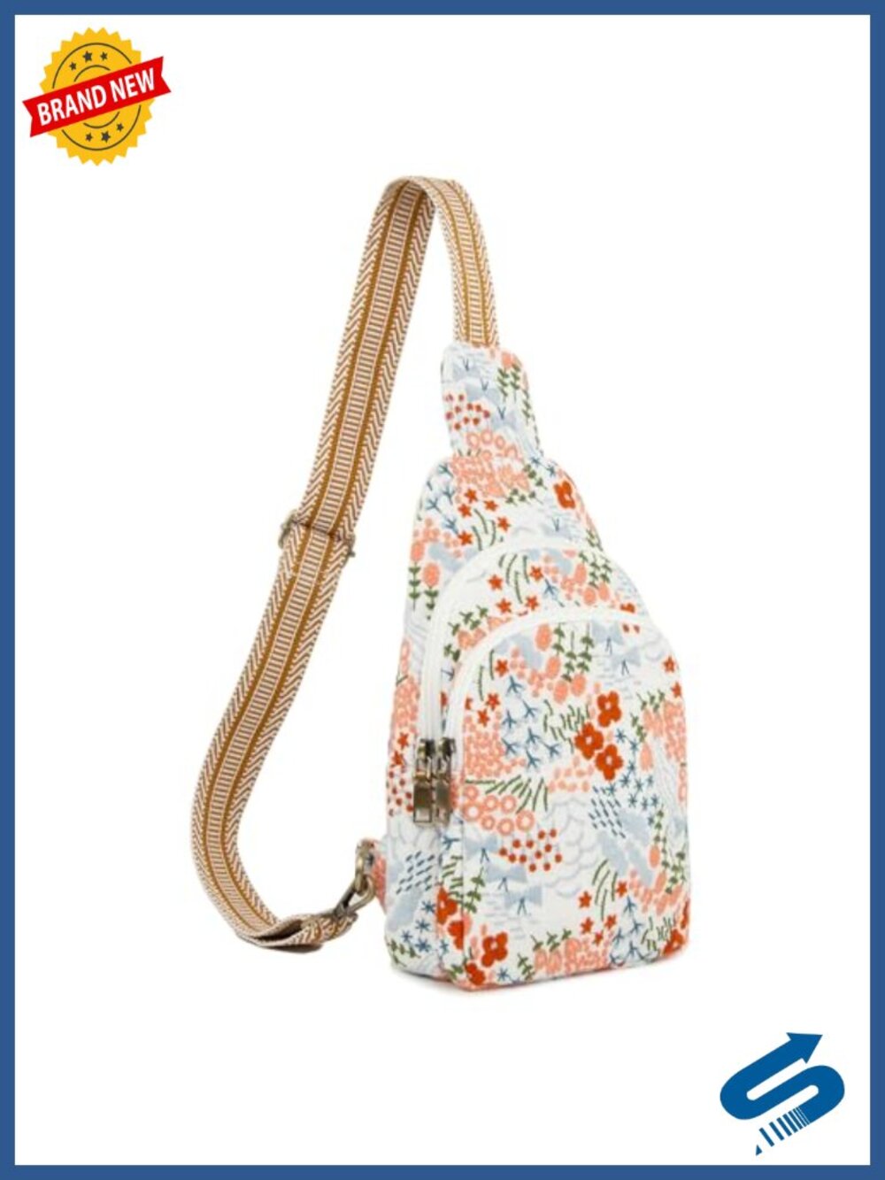 Canvas Sling Bag Crossbody Purse Small Backpack Travel Hiking Chest Daypack - Picture 5 of 5